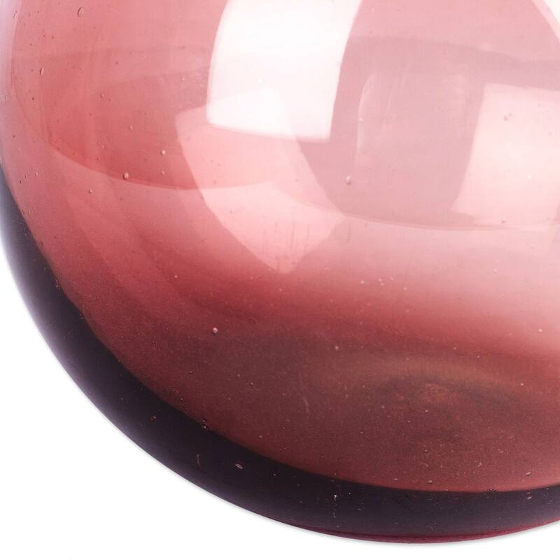 Novica Handmade Bordeaux Dream Handblown Glass Vase
