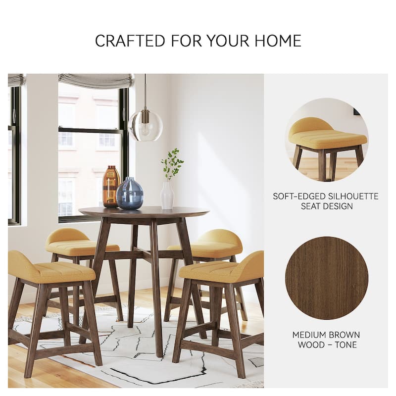 Signature Design by Ashley Lyncott Upholstered Counter Height Bar Stool (Set of 2) - 19"W x 20"D x 29"H