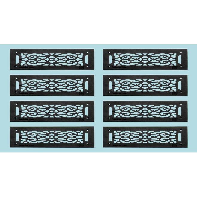 8 Heat Air Grille Cast Victorian Overall 5 1/2 x 16 | Renovator's Supply