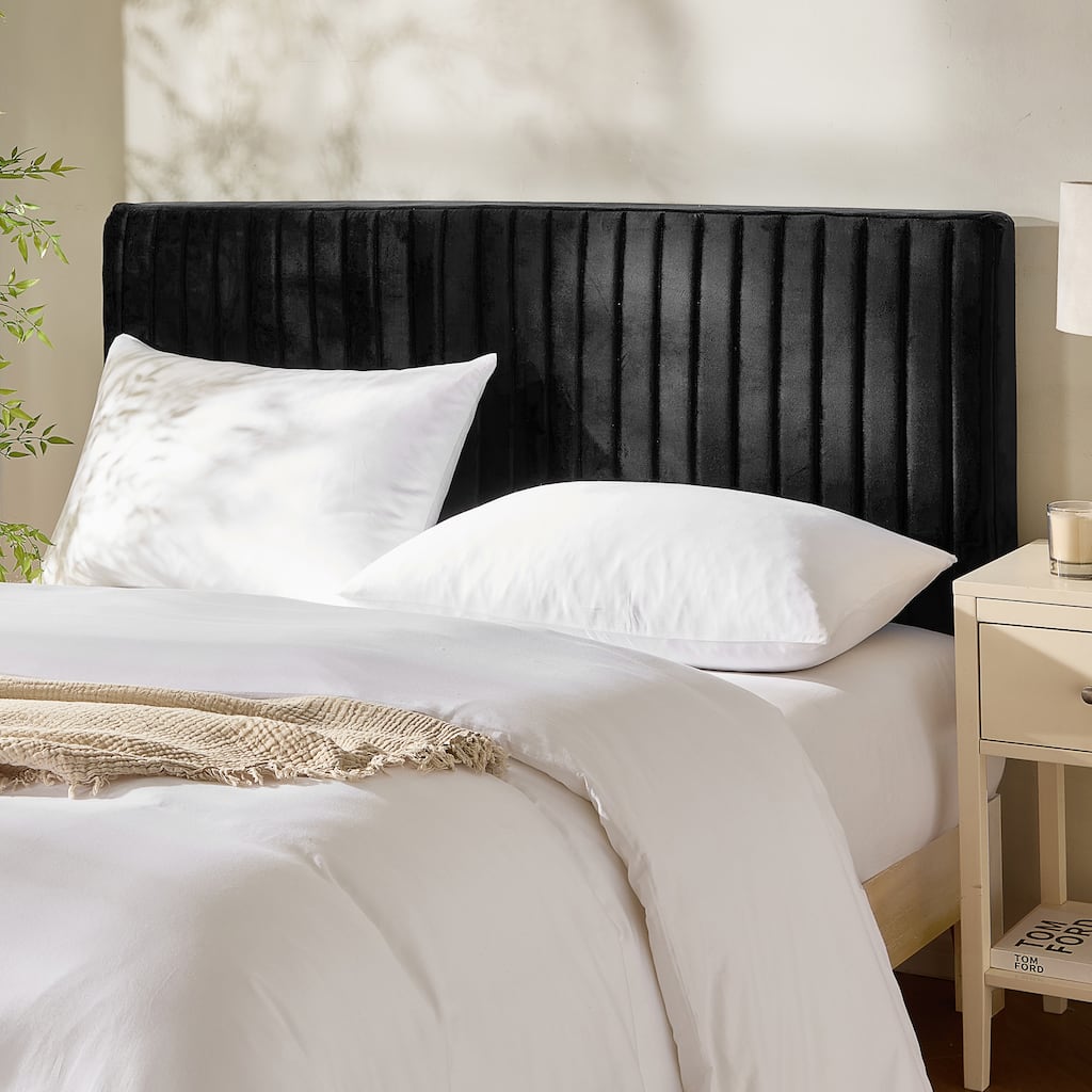 Empyrean Velvet Headboard, Floating Wall-Mounted, Easy Assemble Upholstered Peel & Stick, 3D Soundproof Bed Wall Panels