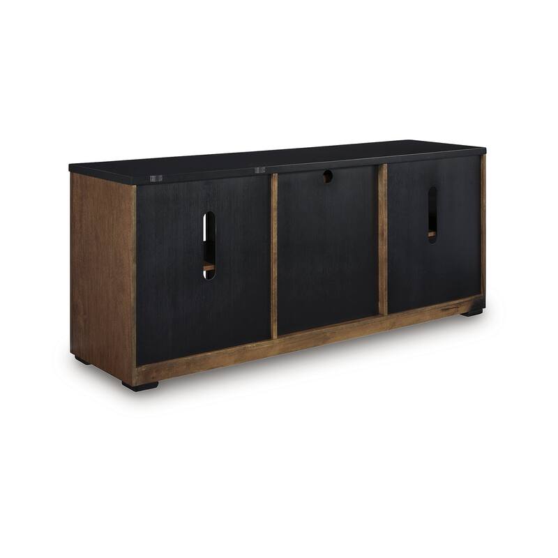 Signature Design by Ashley Kallari Warm Brown/Black Credenza - 66"W x 19"D x 28"H