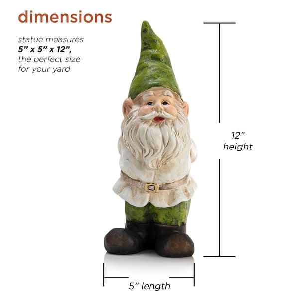 dimension image slide 0 of 11, Gnome Folding Hands Looking Up Garden Statue
