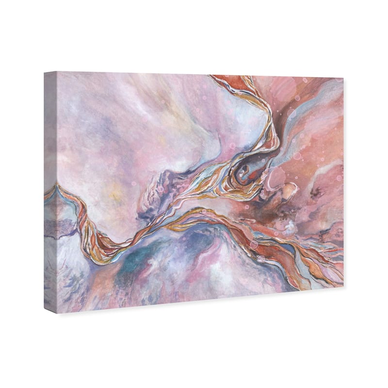 Wynwood Studio Abstract Delightful Memories Pink and Light Pink Modern & Contemporary Wall Art Canvas Print