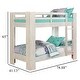 preview thumbnail 6 of 4, Sumo Twin Over Twin Bunk Bed, White Solid Wood Frame, Guard Rails