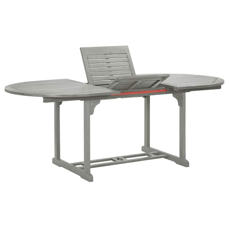 vidaXL Solid Wood Acacia Patio Dining Set 7 Piece Garden Seat Oval/Rectangular