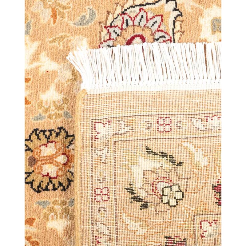 Overton Hand Knotted Wool Vintage Inspired Traditional Mogul Beige Area Rug - 3 x 5