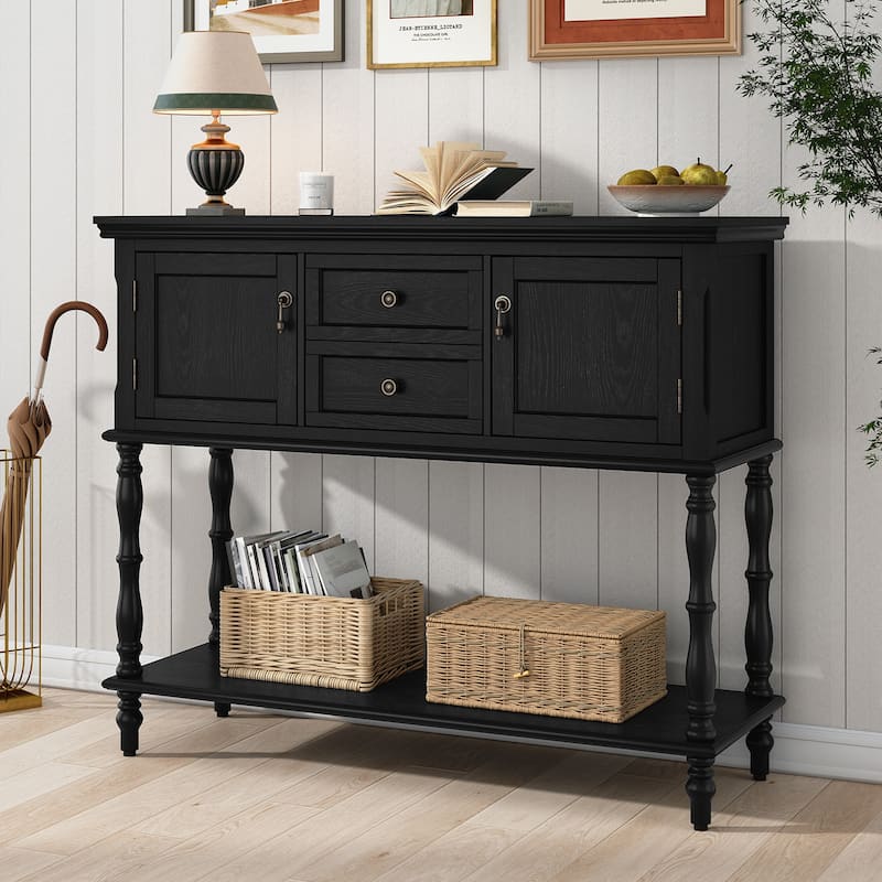 Farmhouse Wood Console Table