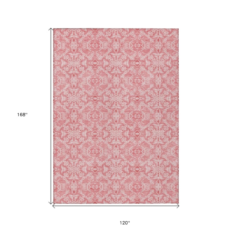 HomeRoots Medallion Transitional Rectangle Outdoor Rug