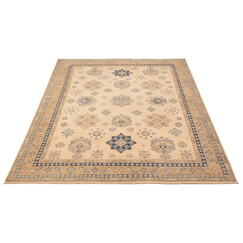ECARPETGALLERY Hand-knotted Finest Ghazni Ivory Wool Rug - 8'1 x 9'11