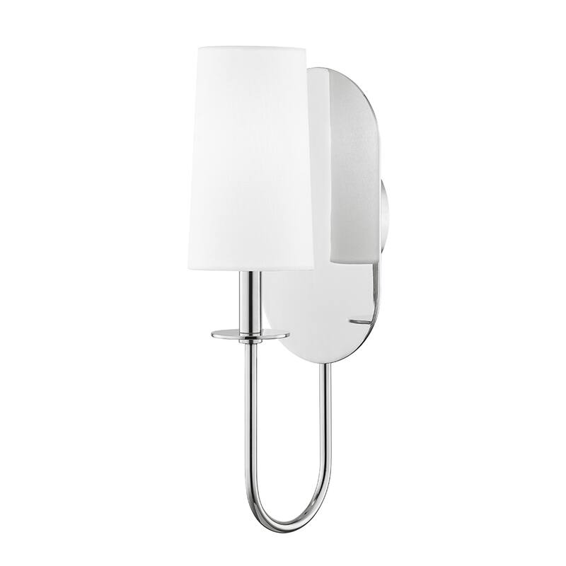 Carson Carrington Vargap White Linen 1-light Wall Sconce