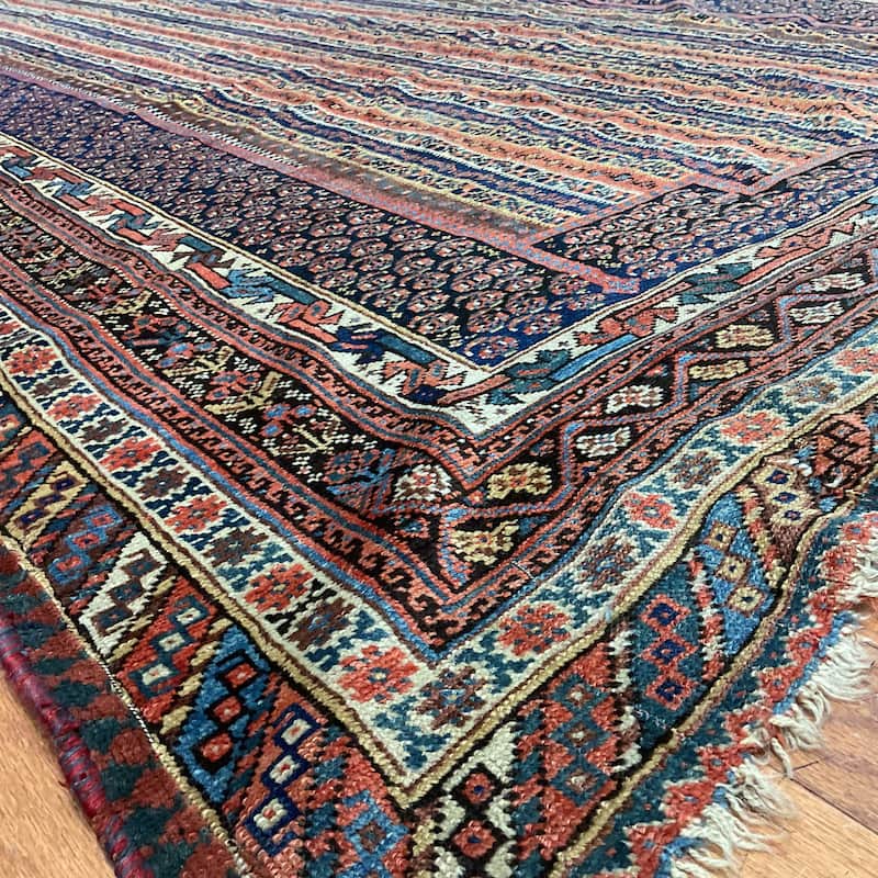 HERAT ORIENTAL Antique 1860s Caucasian Wool Rug - 5'9" x 12'