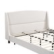 preview thumbnail 8 of 14, Christopher Knight Home - Quillon Wingback Upholstered Bed with Solid Hardwood Legs and Silent Support