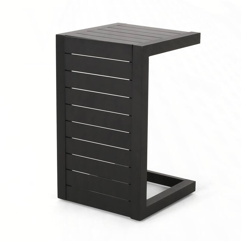 outdoor C-SHAPED TABLE GREY,without chairs