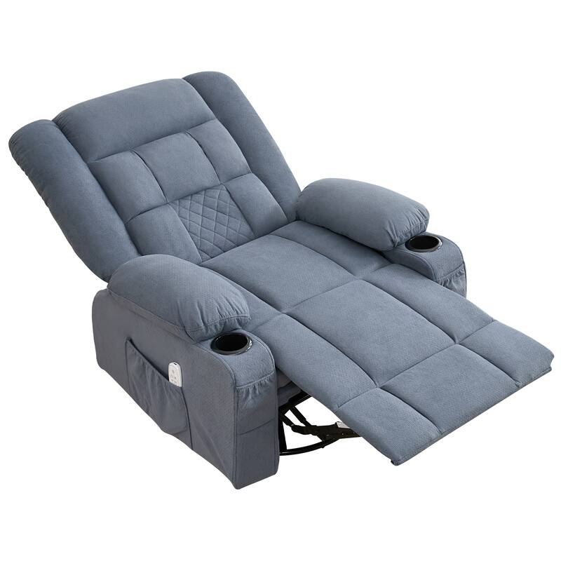 Recliner Chair with 4-Point 3D Kneading Massage and Heat for Living Room