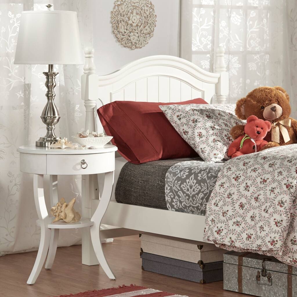 Burkhardt Round Wood Accent Table by iNSPIRE with Drawer by iNSPIRE Q Bold