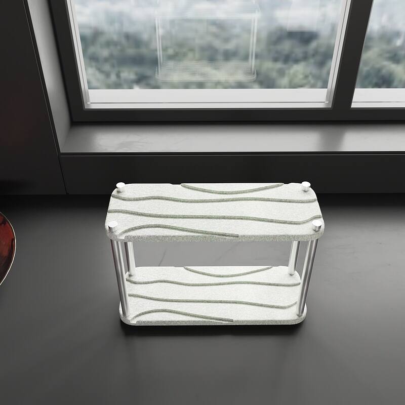 LuxeStone Two Layer Diatomite Bathrooms and Kitchens Quick Drying Organizer&Storage Tray - Gray - 11"