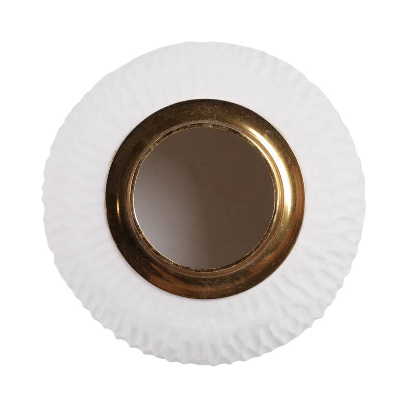 Pottery Metal Vase Earthenware Handcrafted Tapered Textured Surface