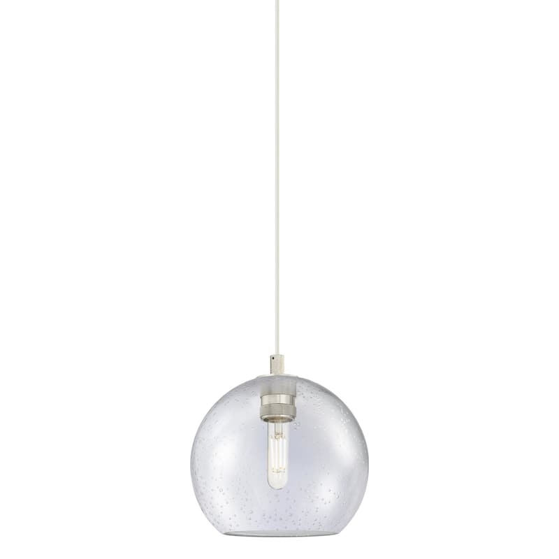 Innovations Lighting 434-1P-8-8 Crown Point Pendant Crown Point 8" - Polished Nickel / Seedy