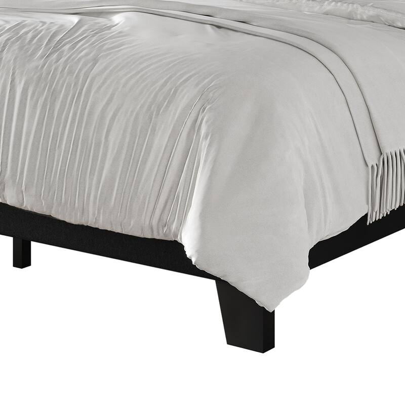 CraftPorch Corduroy Mid-Century Modern Velvet Platform Bed