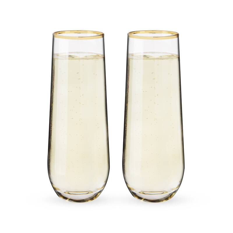 Gilded Stemless Champagne Flute Set by Twine Bed Bath & Beyond 40332478