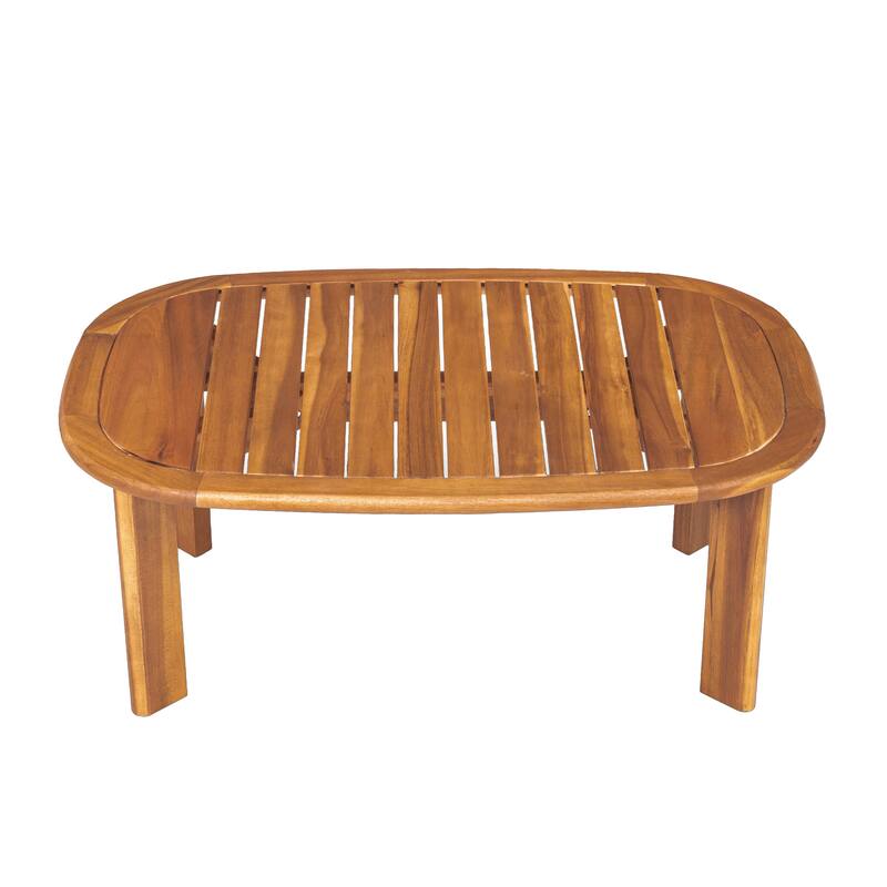 Christopher Knight Home - Acacia Wood Outdoor Patio Conversation Set