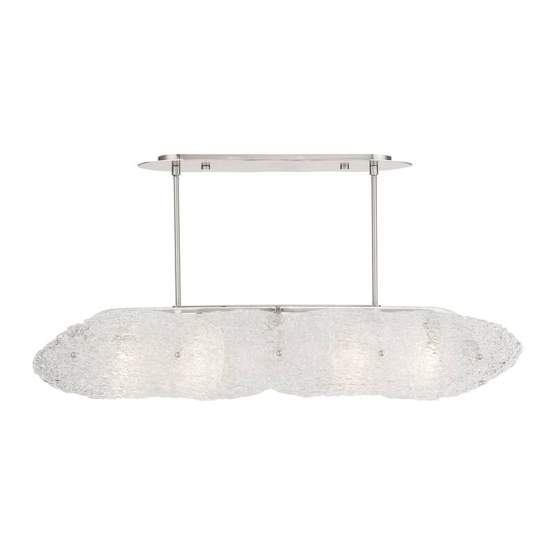 Livex Lighting Belvidere 5 Light 46" Wide Linear Chandelier - Brushed Nickel