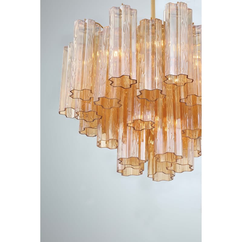 Addis 6 Light Aged Brass Chandelier - 19.75"W x 14"H x 19.75"D