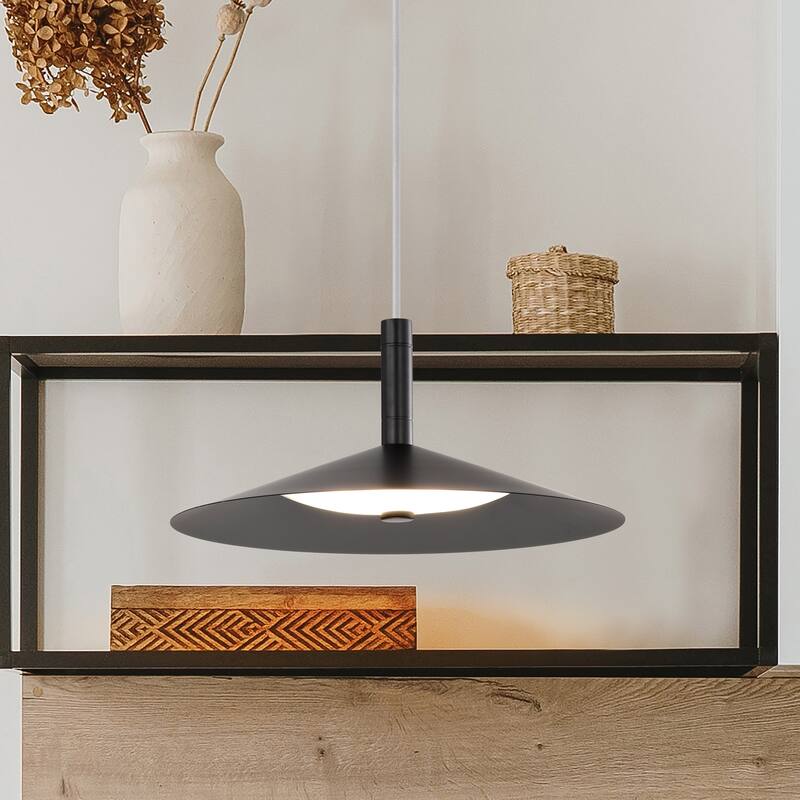 Corrine 14 Inch LED Pendant Matte Black 3K/4K/5K CCT Selectable - Matte Black
