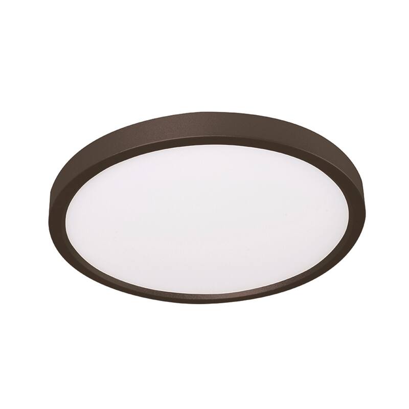 AFX Edge Black Round LED Disc Light with White Acrylic Shade