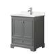 Option Dark Gray / White Quartz Top / Polished Chrome