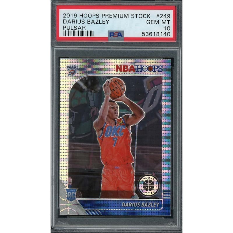 Darius Bazley 2019 Panini Hoops Premium Stock Pulsar Rookie Card #249 PSA 10 - 8'6" x 11'6"