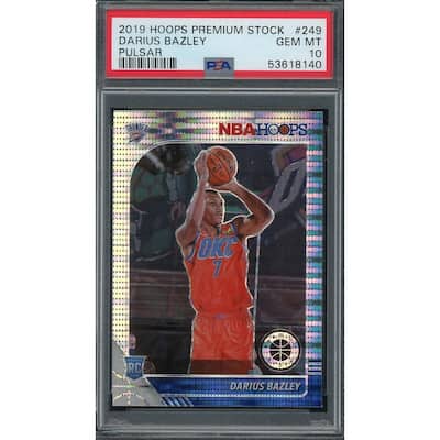 Darius Bazley 2019 Panini Hoops Premium Stock Pulsar Rookie Card #249 PSA 10 - 8'6" x 11'6"