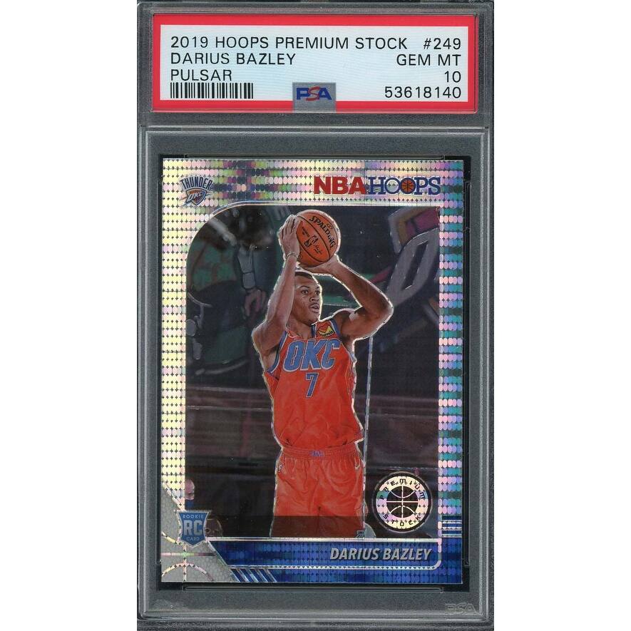 Darius Bazley 2019 Panini Hoops Premium Stock Pulsar Rookie Card #249 PSA 10 - 8'6" x 11'6"