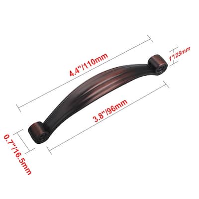 Utopia Alley Whitton Pull Handle - Decorative Cabinet Oil Rubbed Bronze Drop Pull Handles, 3.8" Center to Center