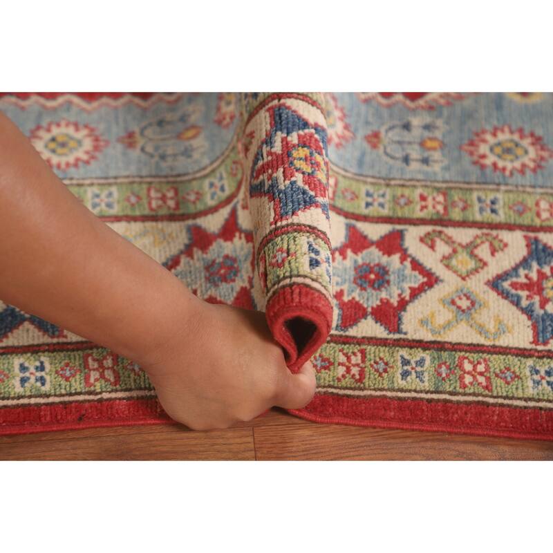 Oriental Kazak Area Rug Handmade Wool Carpet - 5'0" x 6'9"