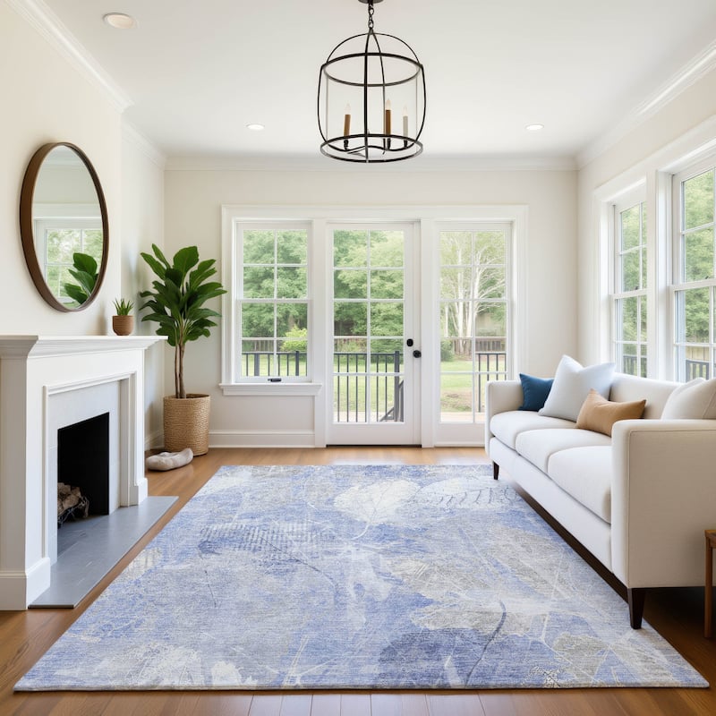 Premium Washable Super Soft Floral Imprints Mayfield Rug