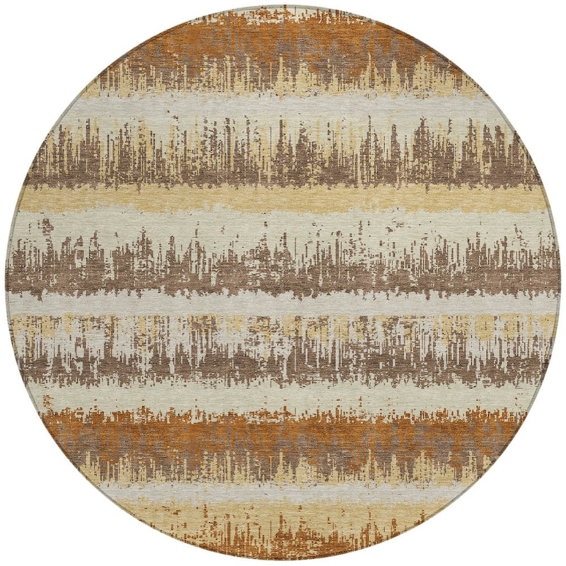 HomeRoots Striped Transitional Rectangle Outdoor Rug