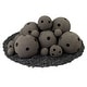 preview thumbnail 82 of 121, Ceramic Fire Balls for Indoor/ Outdoor Fire Pits or Fireplaces 23-Piece Mixed Set - Charcoal Gray, Hollow