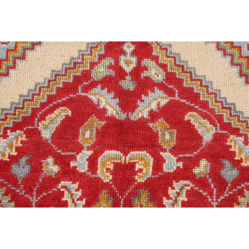 Kazak Oriental Area Rug Handmade Blue Wool Carpet - 4'0"x 5'11"