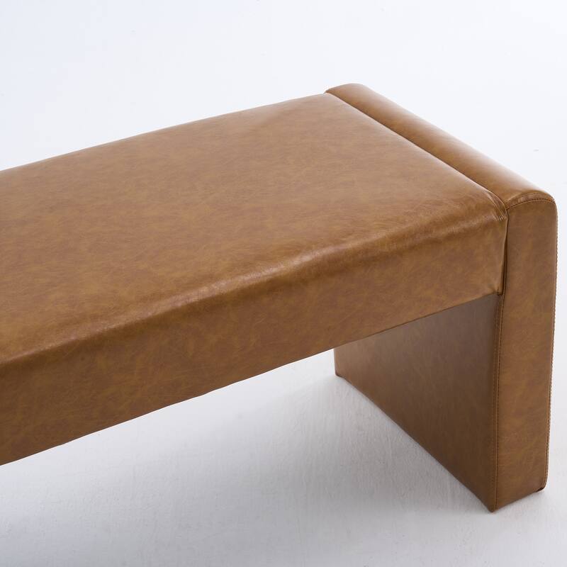 Velvet/Faux Leather Entryway Bench End of Bed Bench Upholstered Modern Window Bench for Dining Room/Bedroom