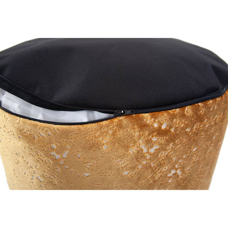 Allan Andrews Round Foot Pouf Pasini Gold