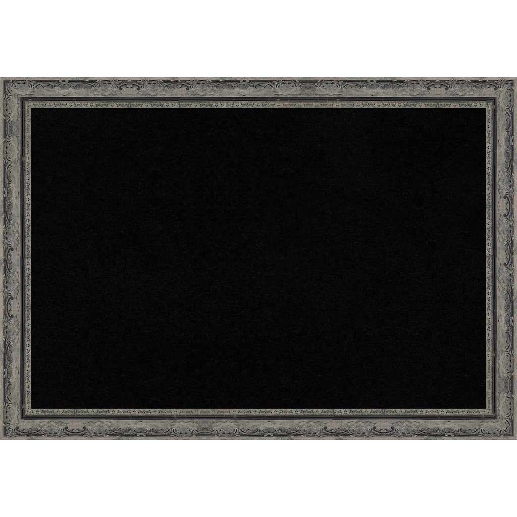 Filigree Matte Black Framed Cork Board - Bulletin Board, Organization Board, Pin Board