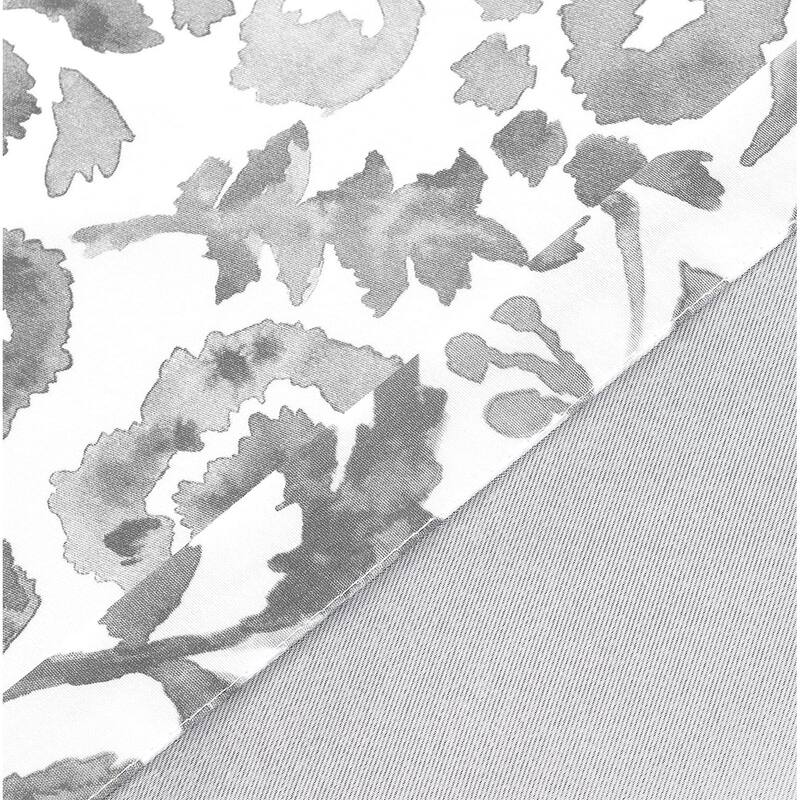 Porch & Den Ouzel Floral Watercolor Pattern Lined Window Valance