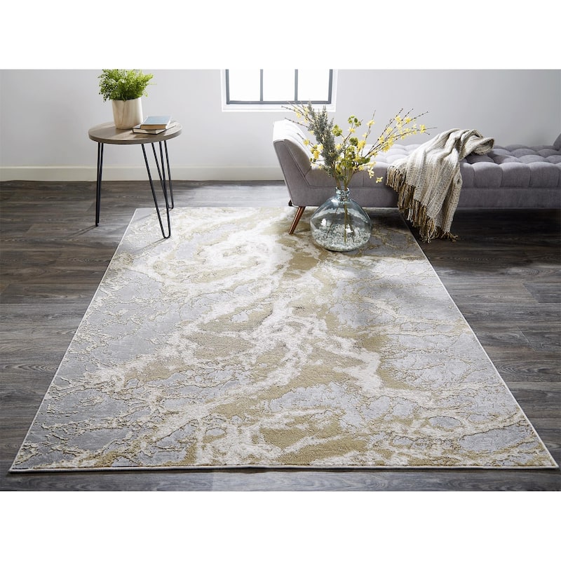 Soqu Abstract Area Rug By HomeRoots - 9' x 12'