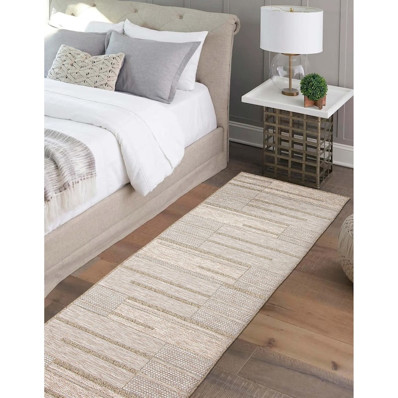 ECARPETGALLERY Machine Woven Atlas Taupe Area Rug