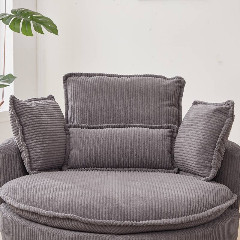 52" Cuddle Sofa Chair with Ottoman for Comfort