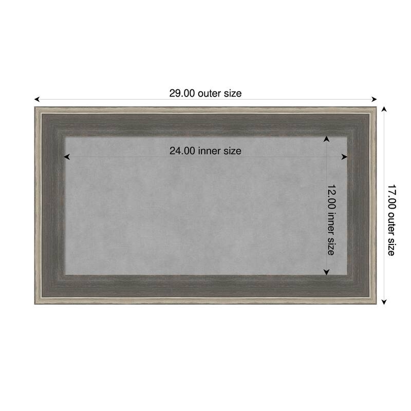 Amanti Art Cottage Grey Silver Framed - 29 x 17 in