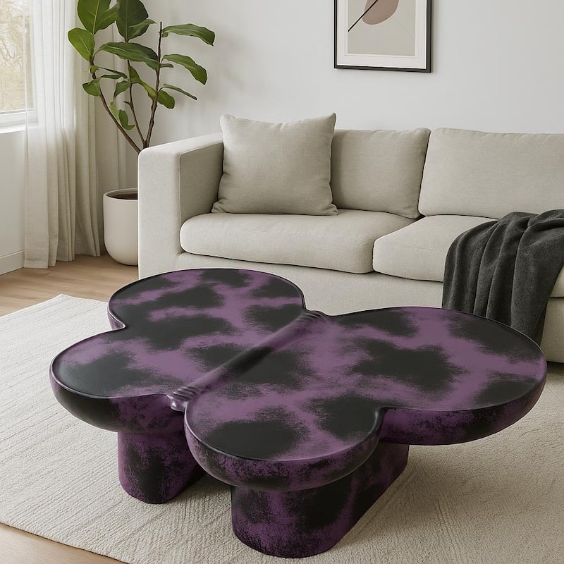 Butterfly-Inspired Coffee Table Low Height Profile End Table