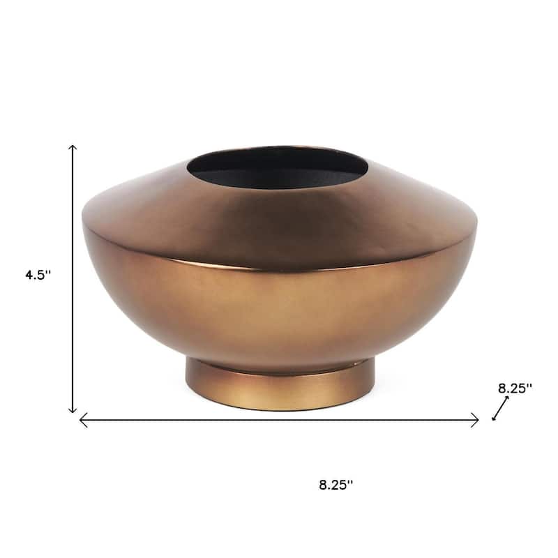5" Antiqued Bronze Metal Table Vase - 8.25