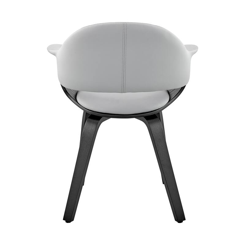 Adalyn Mid Century Modern Faux Leather and Wood Upholstered Dining Chair